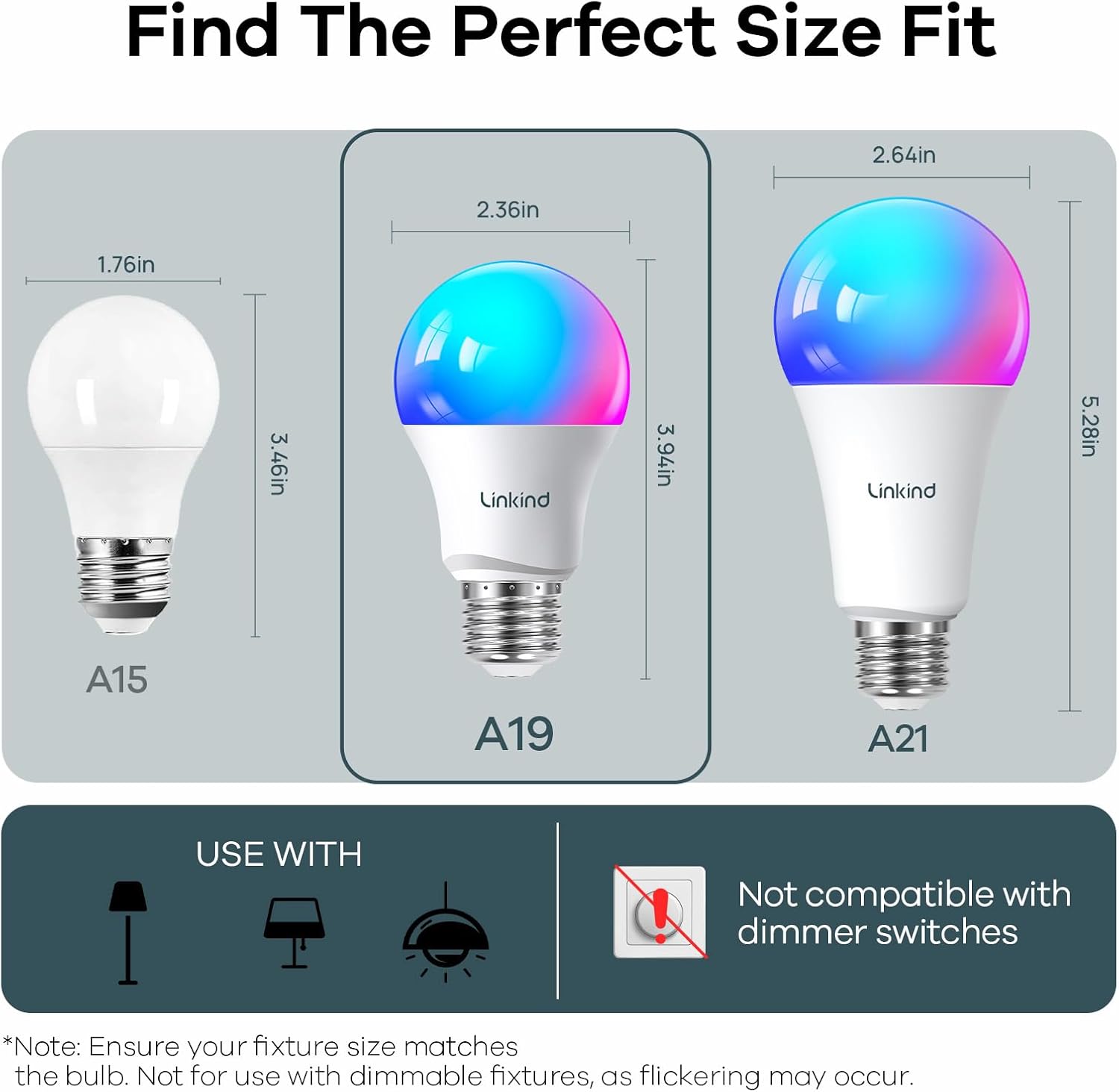 Linkind Matter Bombilla Inteligente, Bombillas Inteligentes WiFi, F...