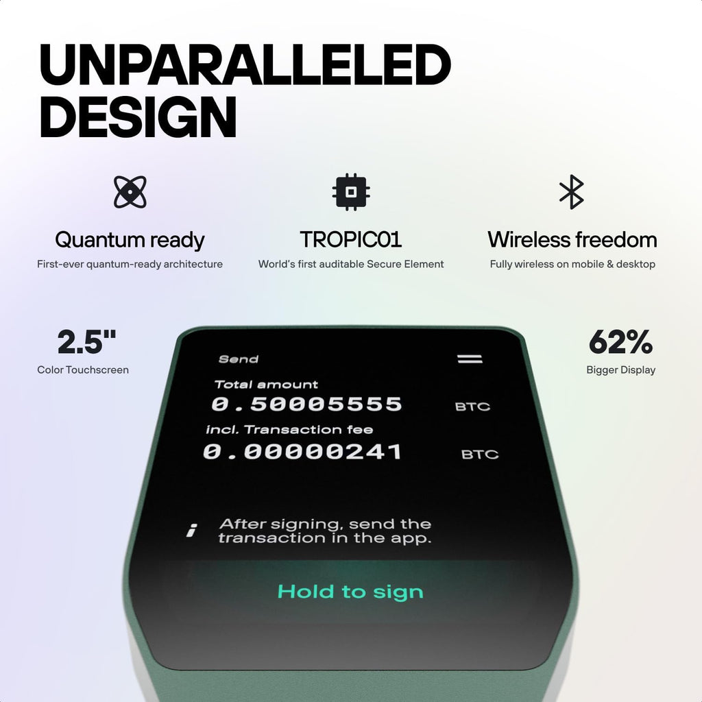 Trezor Safe 7 - Cartera de Hardware de Criptomoneda con Bluetooth,...
