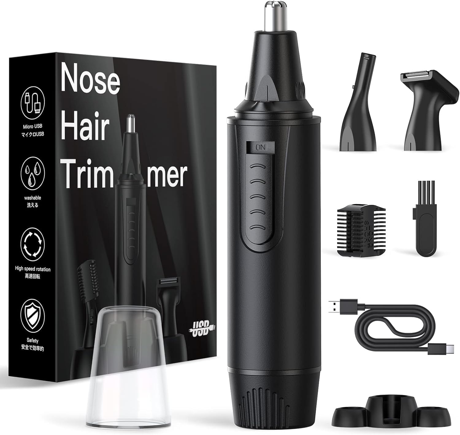 XOOMRSCP Recortadora de pelo de nariz para hombres, recortadora de...