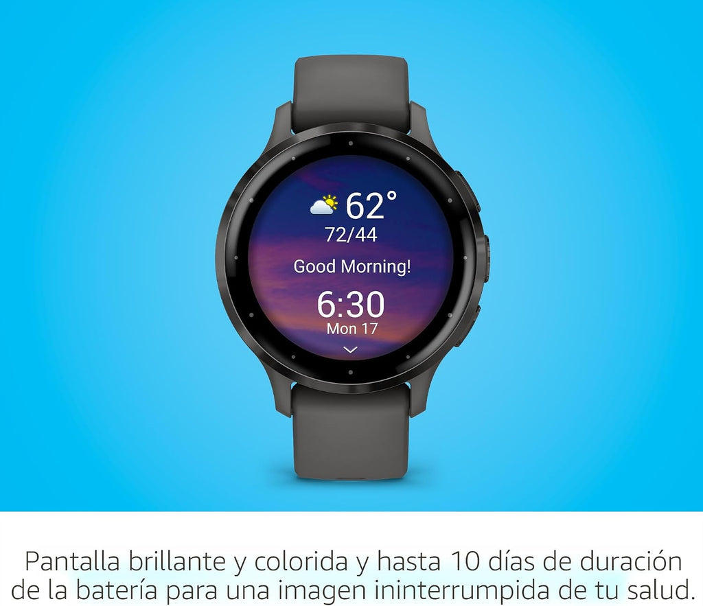 Garmin Venu 3S, reloj inteligente con bisel de acero inoxidable col...
