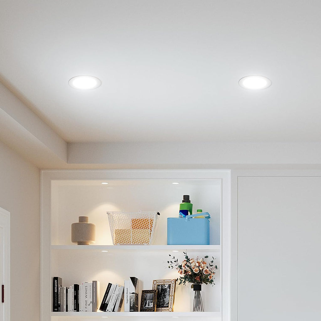 Amico ETL&amp;FCC - Paquete de 12 luces LED ultrafinas empotrables...