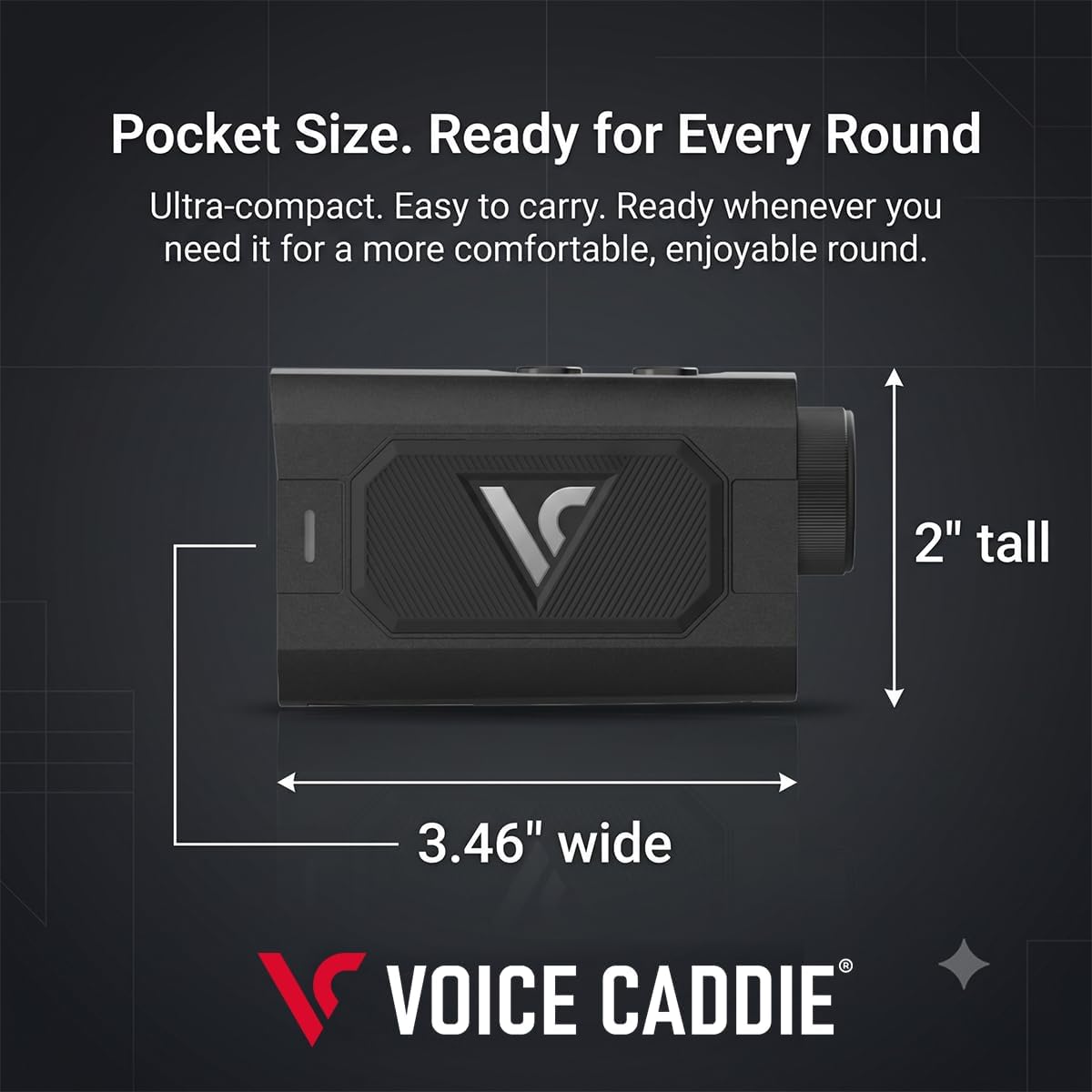 Voice Caddie Telémetro de golf láser EL3 con modo bola a pasador, p...