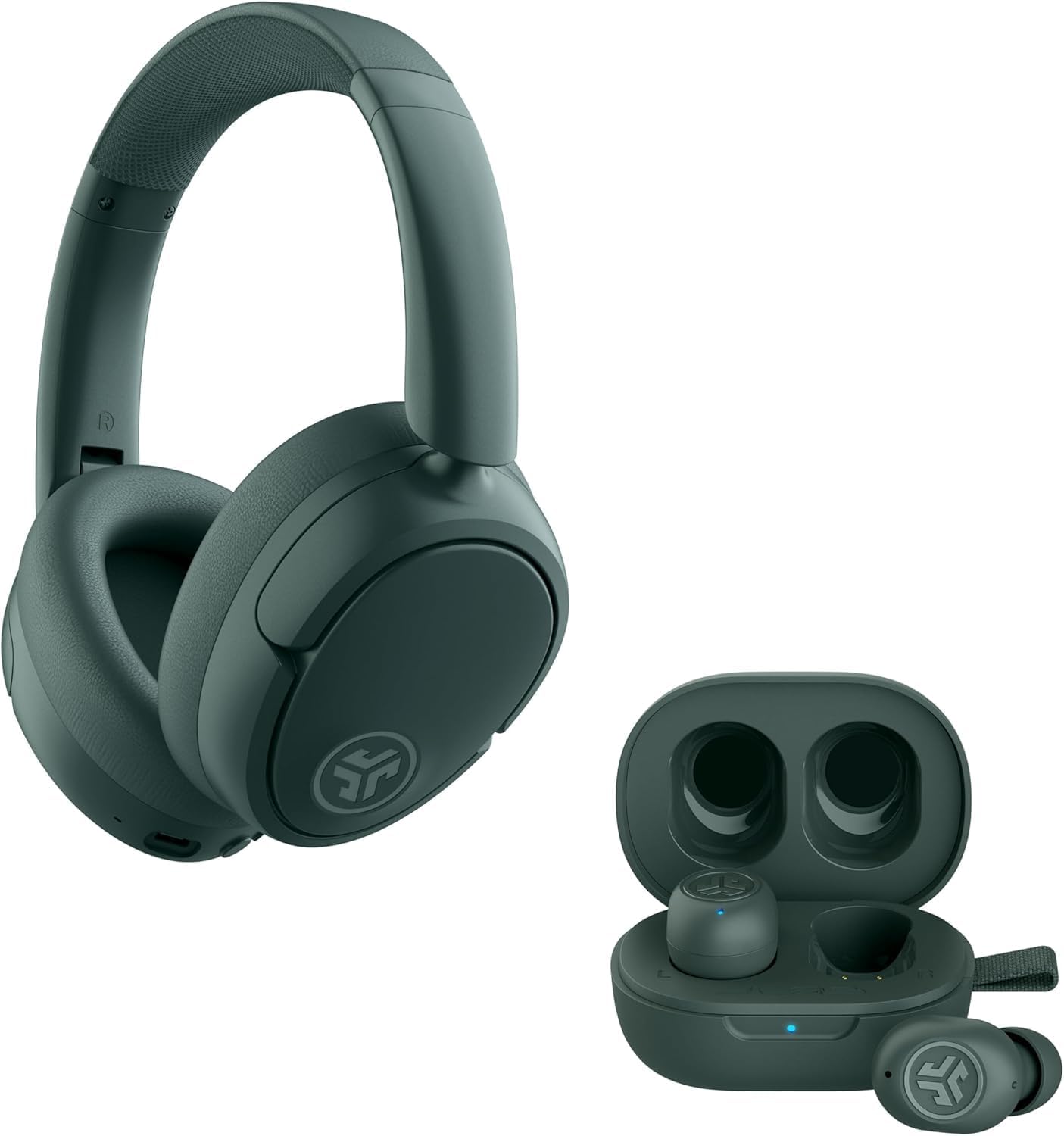 JLab JBuds Lux ANC - Paquete de auriculares sobre la oreja con auri...