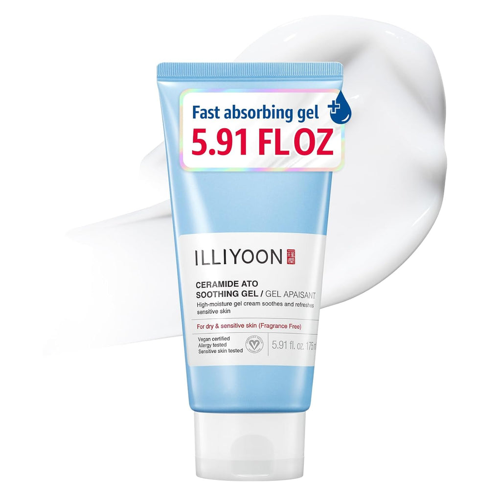 Illiyoon Ceramide Ato Gel Calmante - Humectante facial vegano para...