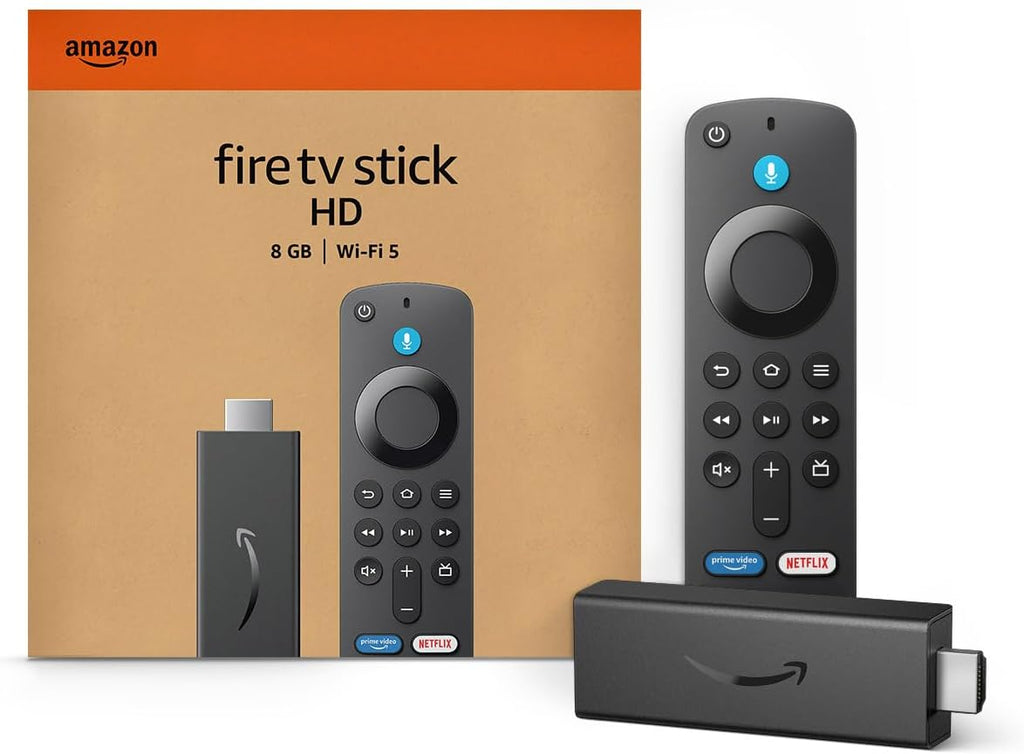 Amazon Fire TV Stick HD, TV en vivo gratis, control remoto por voz...