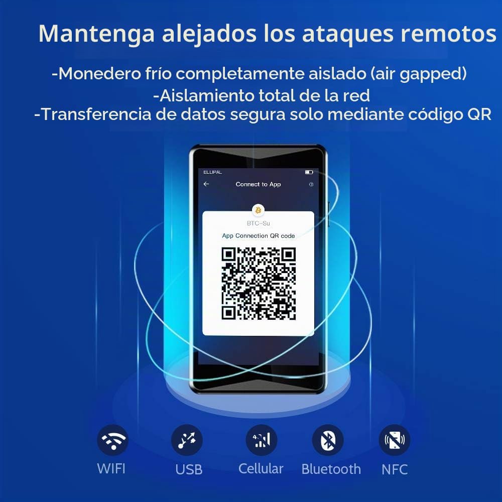 ELLIPAL Titan Crypto Hardware Wallet - Cartera fría, soporte para m...