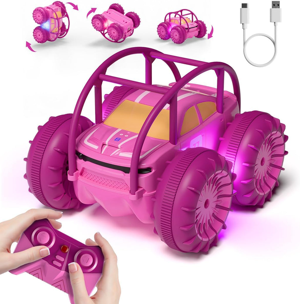 MaxTronic - Auto de juguete anfibio con control remoto, juguete de...