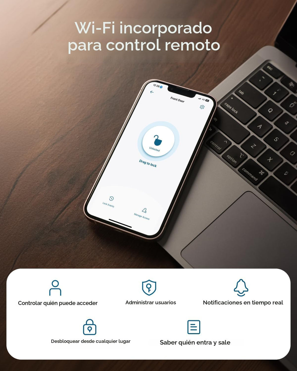 eufy Security Smart Lock C30, Cerradura de puerta de entrada sin ll...