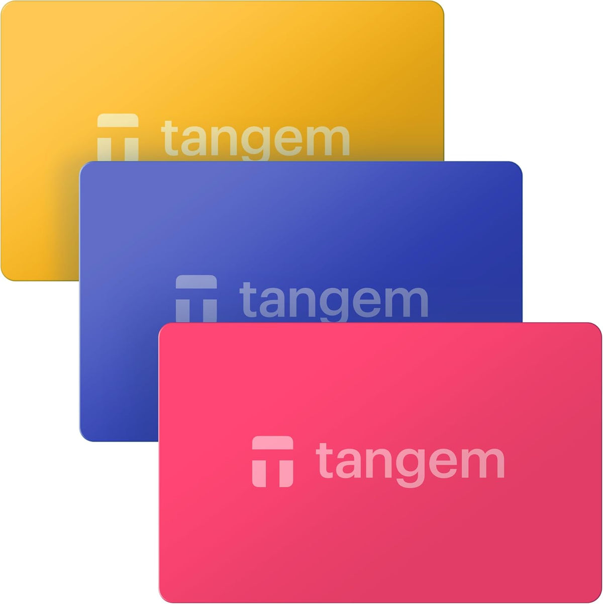 TANGEM Crypto Wallet Pack de 3 - Almacenamiento en frío de confianz...