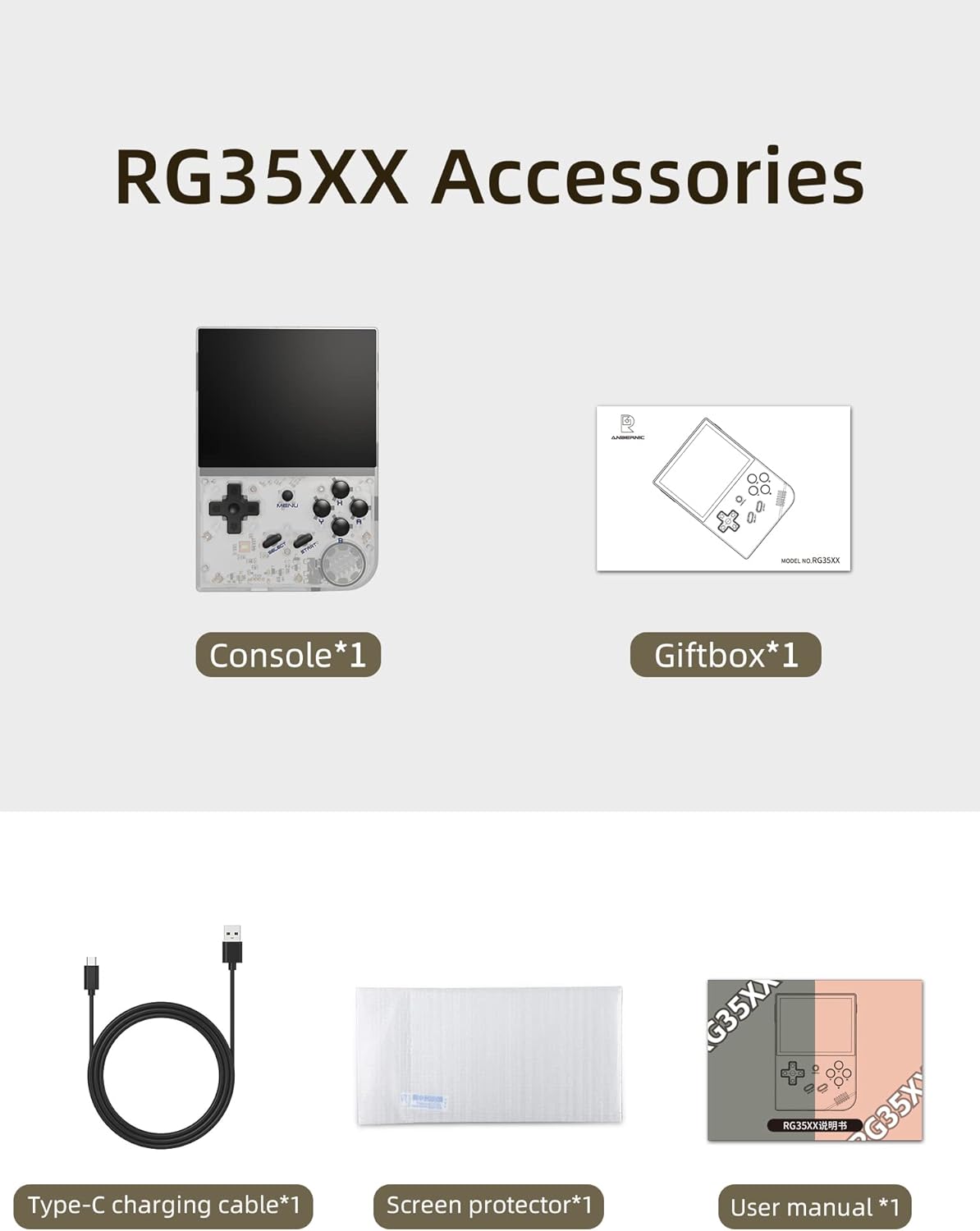 RG35XX - Consola de juegos portátil retro, pantalla IPS de 3.5 pulg...