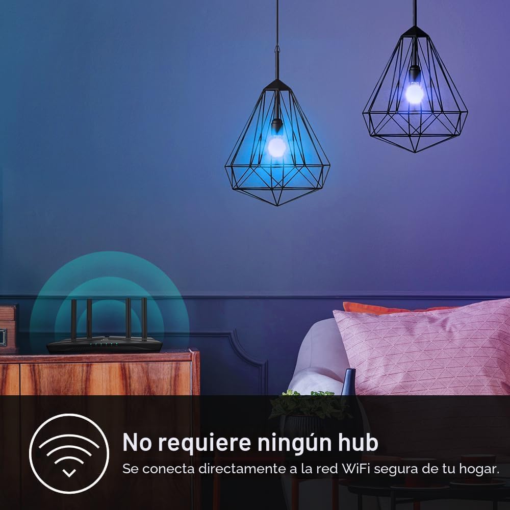 Kasa - Bombilla inteligente regulable, wifi con cambio de color, co...