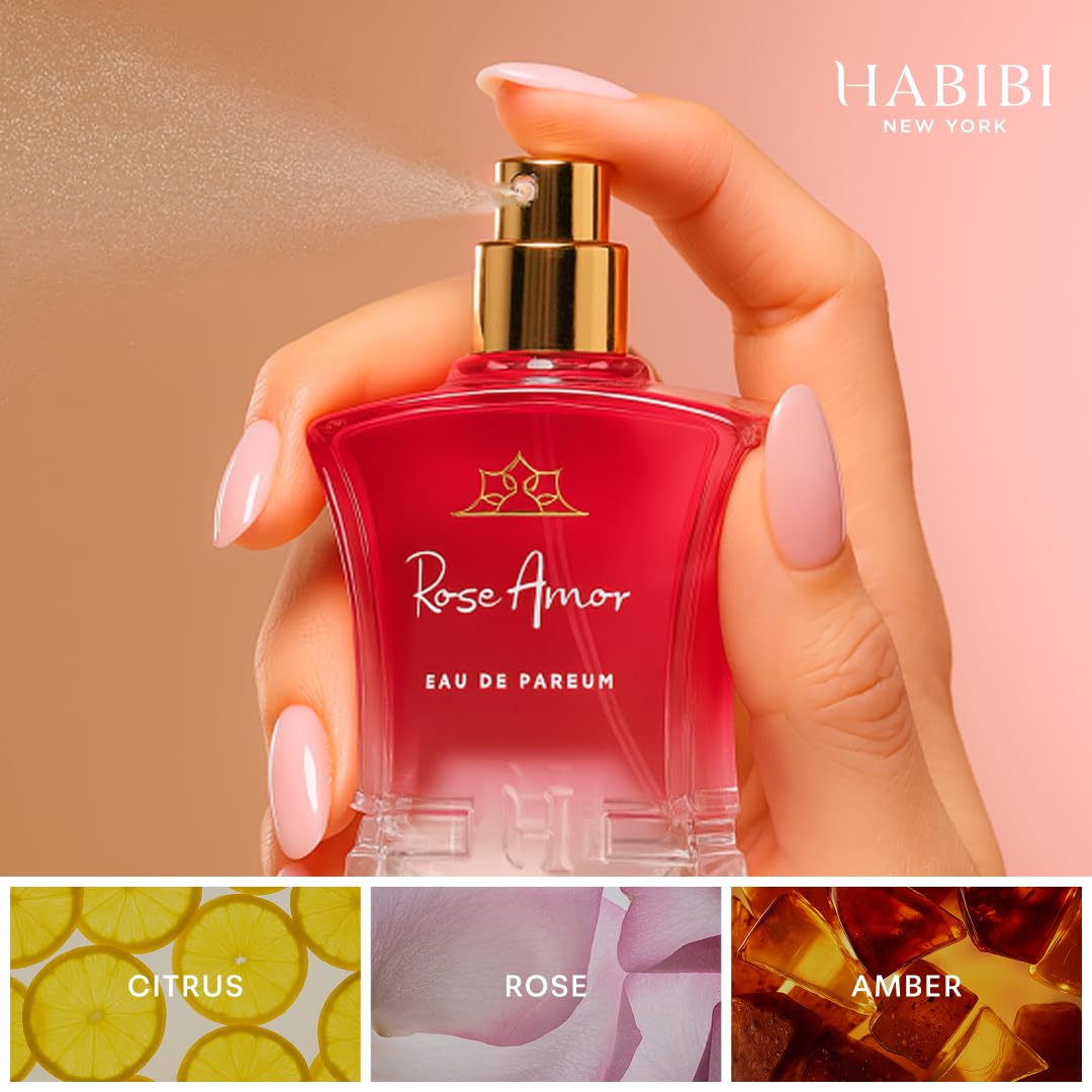 H HABIBI Rose Amor Perfume Árabe para Mujeres \u2013 2.5 oz (75ML)...