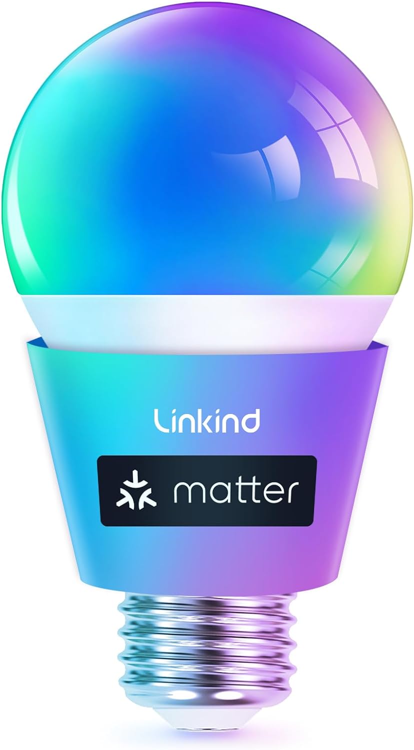 Linkind Matter - Bombilla inteligente que funciona con Alexa\/Apple...