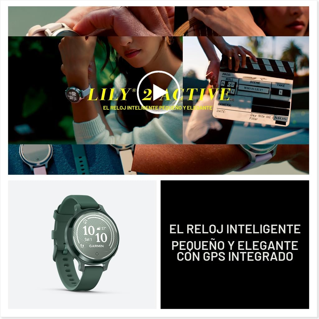 Garmin Lily® 2 Active, reloj inteligente pequeño y elegante, GPS in...