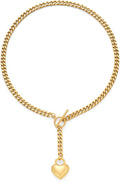 CLASSYZINT Collar con colgante de cabeza de león y moneda de corazó...