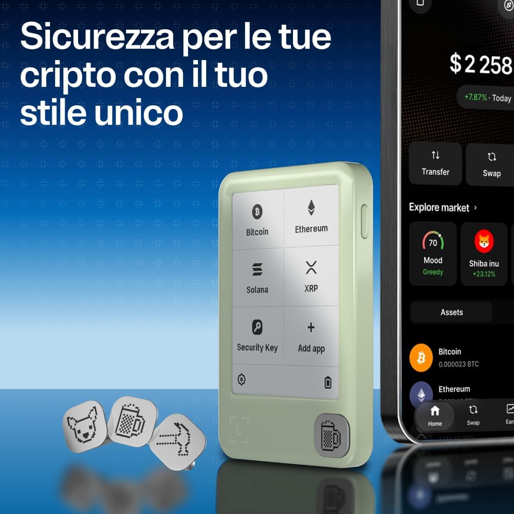 Ledger Nano Gen5 Secure Crypto Wallet - Firma con pantalla táctil e...