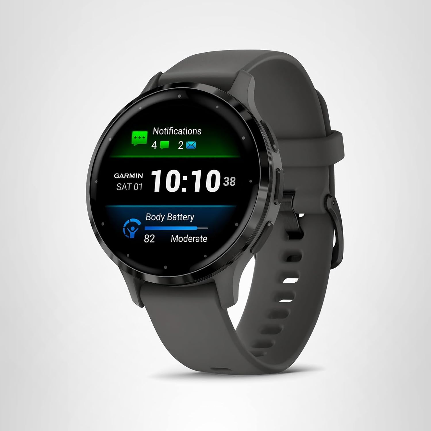 Garmin Venu 3S, reloj inteligente con bisel de acero inoxidable col...