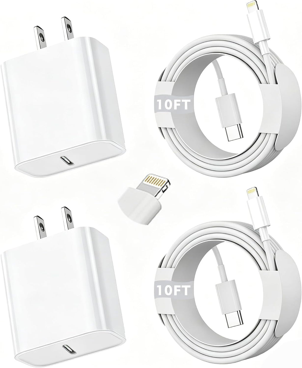 Cargador rápido para iPhone, [certificado por Apple], paquete de 2...