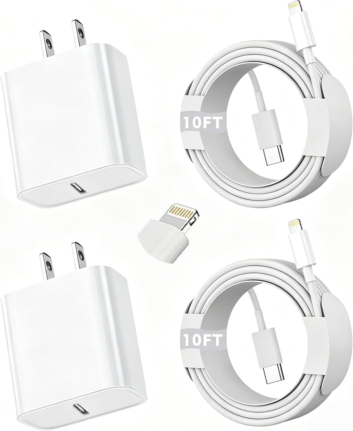 Cargador rápido para iPhone, [certificado por Apple], paquete de 2...