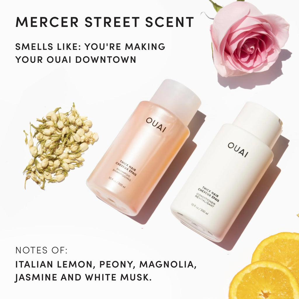 OUAI Juego de champú y acondicionador para cabello grueso, champú y...