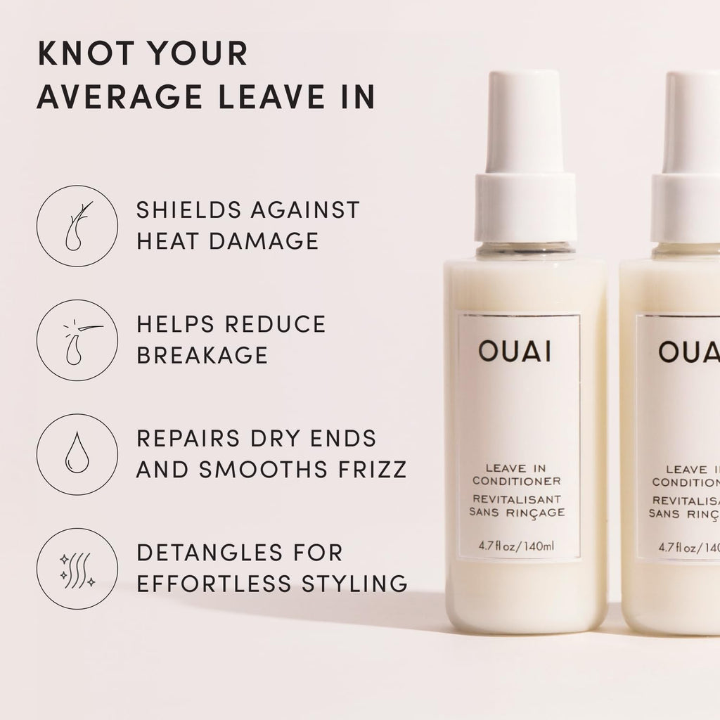 OUAI Acondicionador sin enjuague y protector de calor para el cabel...