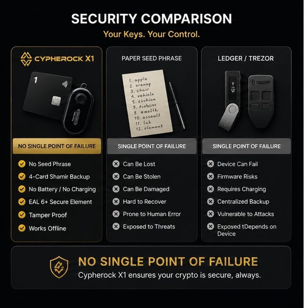 Cypherock Cartera criptográfica de hardware para almacenamiento seg...