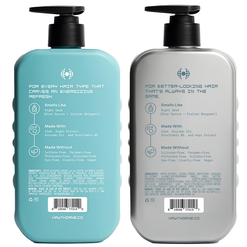Hawthorne Juego de champú y acondicionador para hombre todo el día....