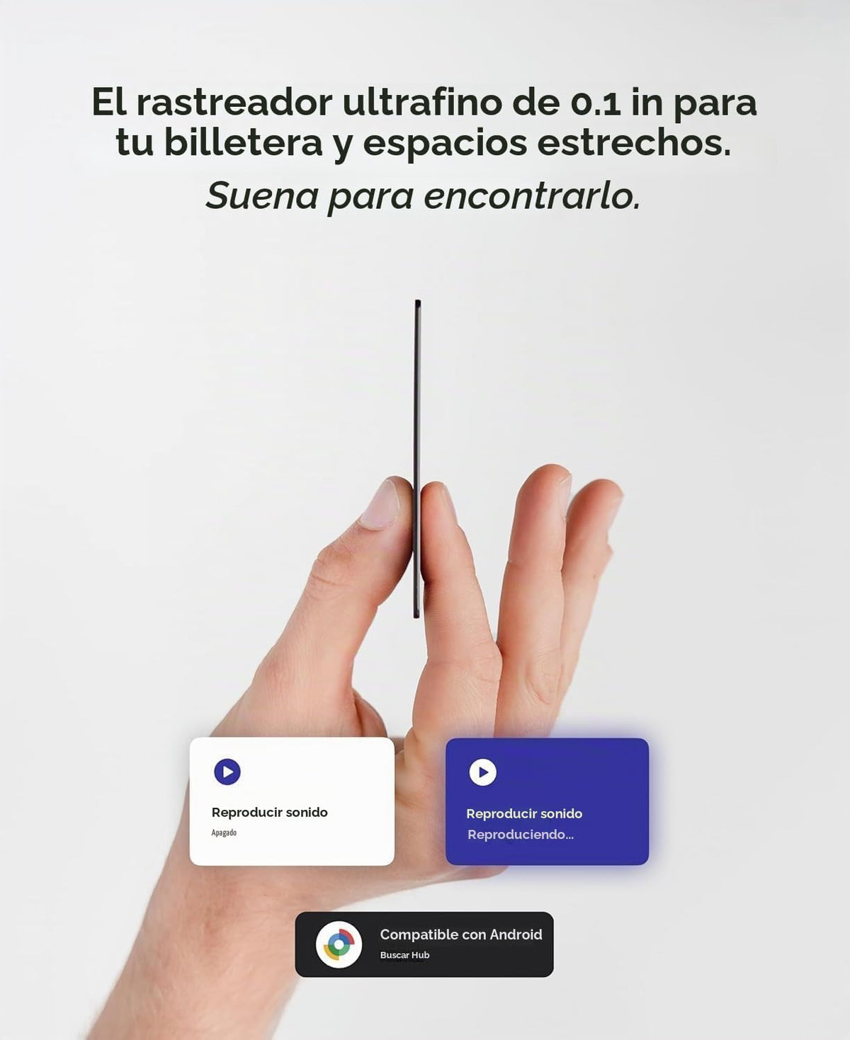 Rhinokey® Tarjeta de seguimiento de billetera Android funciona con...