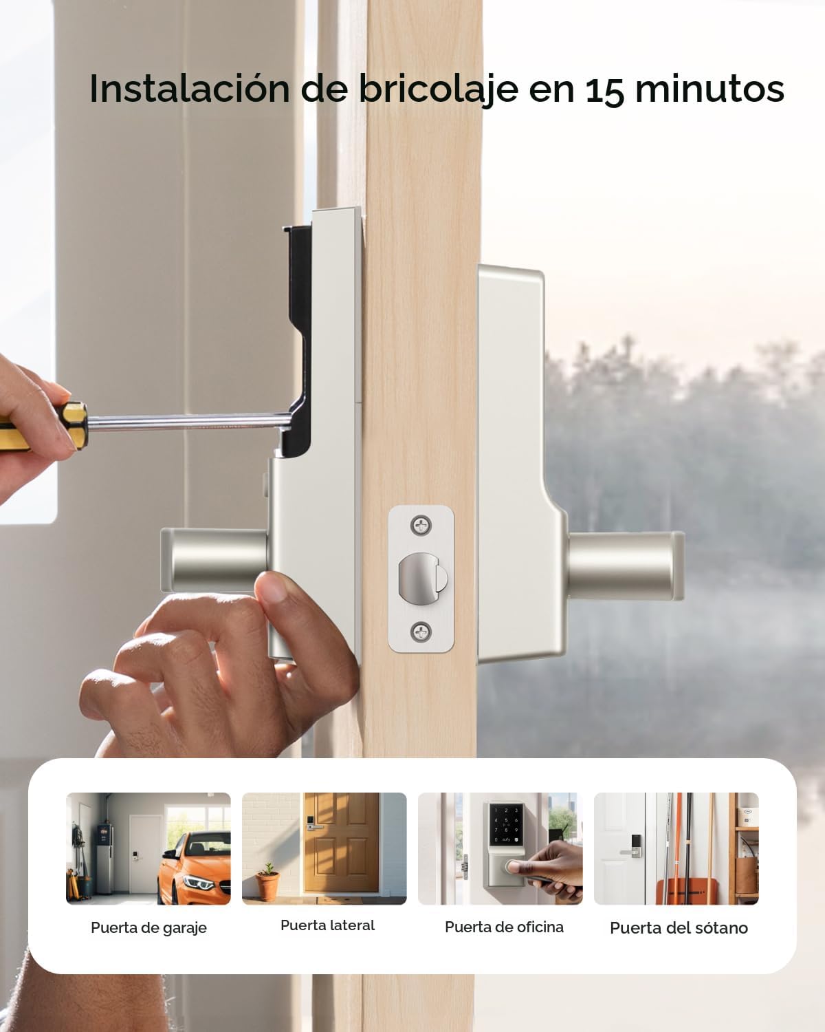 eufy Security Smart Lock C33, cerradura de puerta con teclado con a...