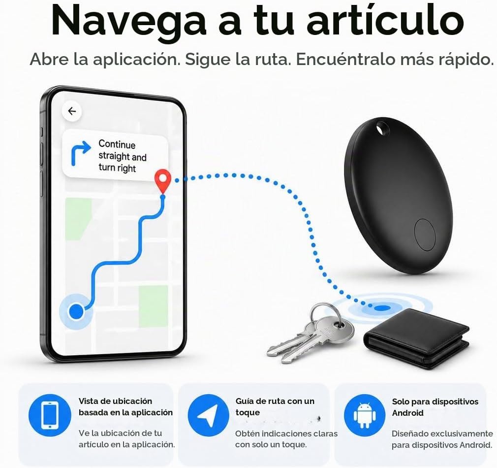 Rastreador GPS para vehículos sin tarifa mensual (solo Android), pa...