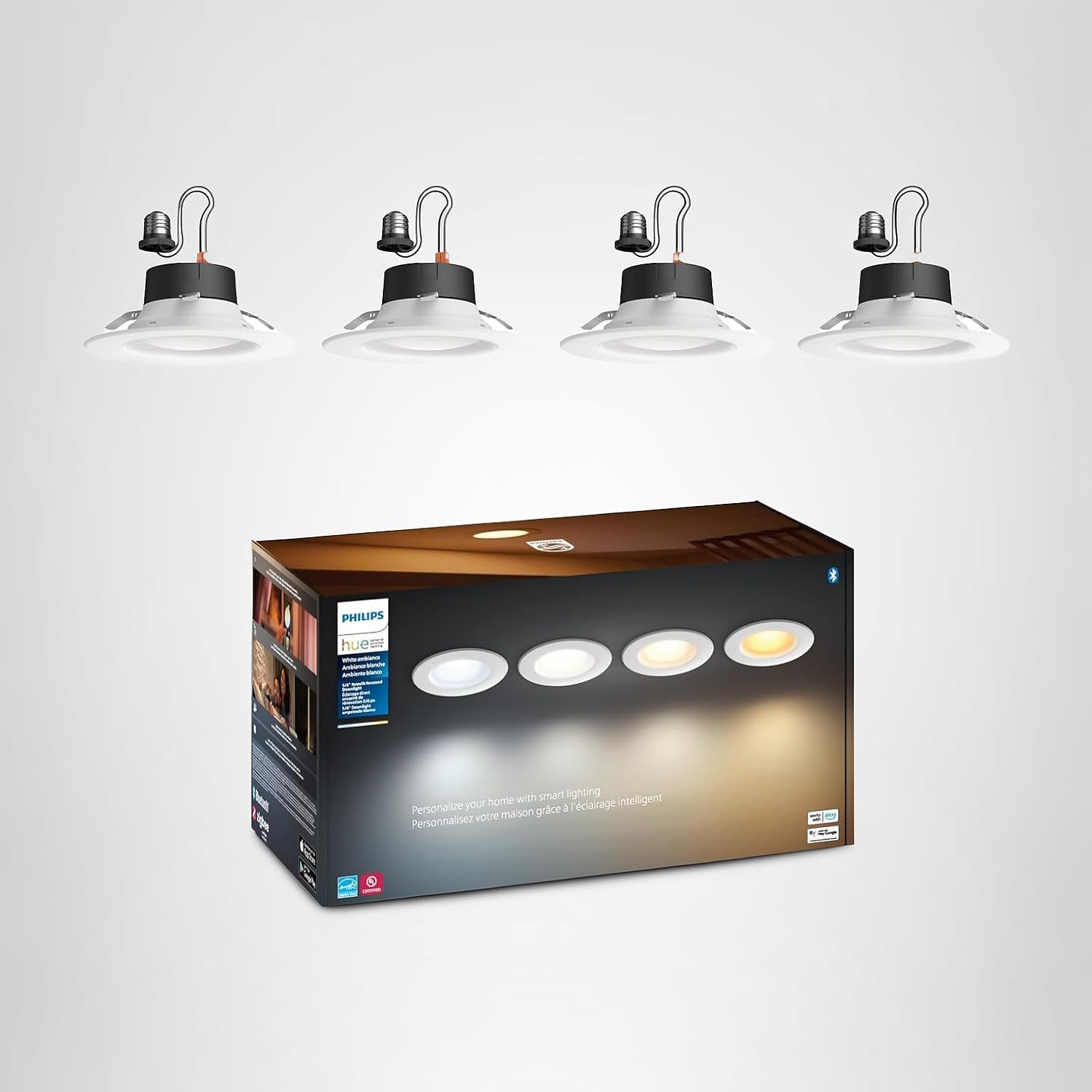 Philips Hue Foco empotrable LED inteligente de 5\/6 pulgadas - Luz...