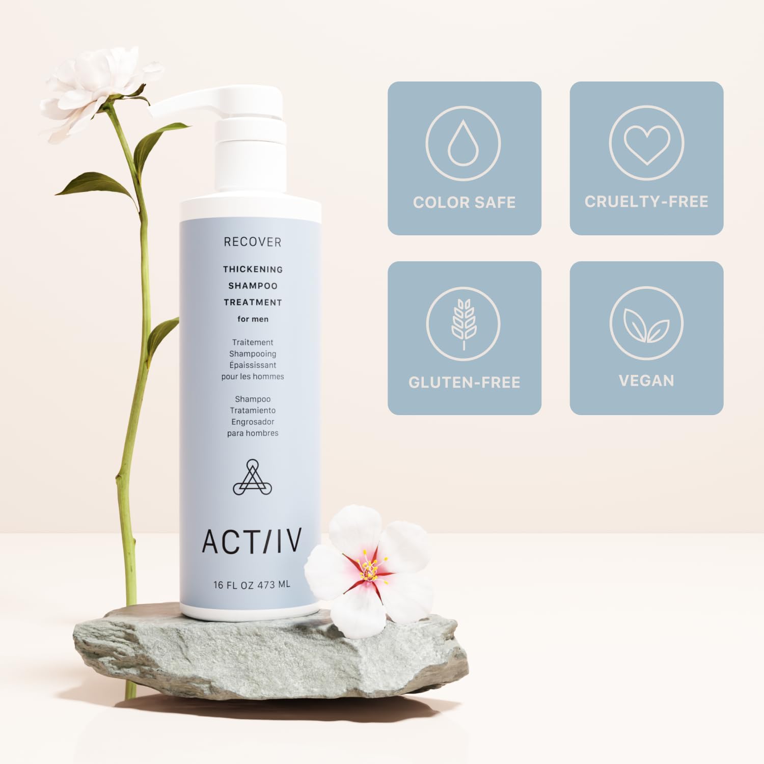 ACTIIV Recover - Tratamiento de champú engrosante para hombres | Ap...