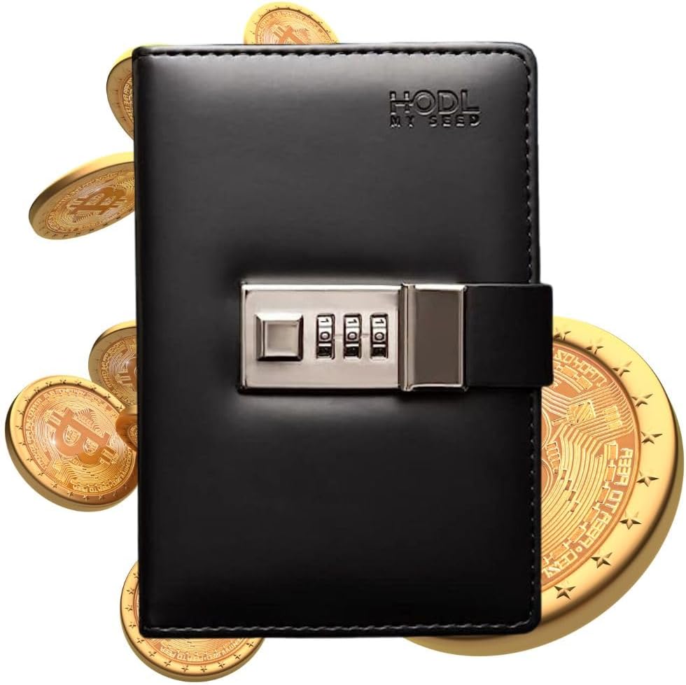 HODL My Seed Crypto Seed - Cuaderno de almacenamiento de frases par...
