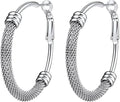 PROSTEEL 12\/16\/24\/32\/40 Pulgadas Aretes de Aro Gruesos para Muj...