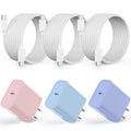 [Paquete de 3] Cargador rápido USB C de 20 W para iPhone 17 16 de c...