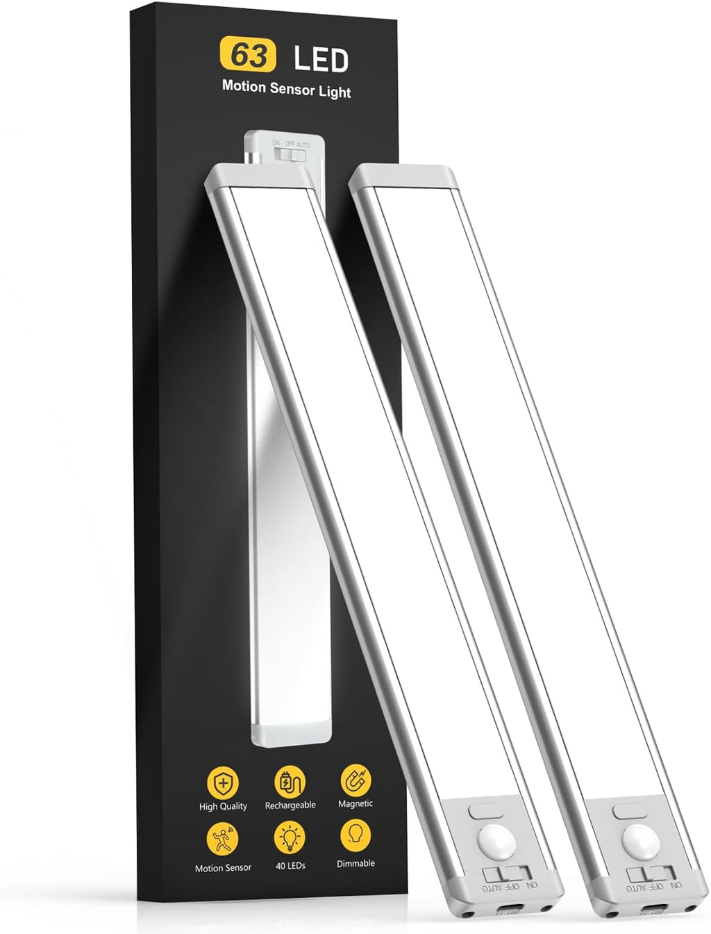 Iluminación para debajo del gabinete, luz recargable con sensor de...