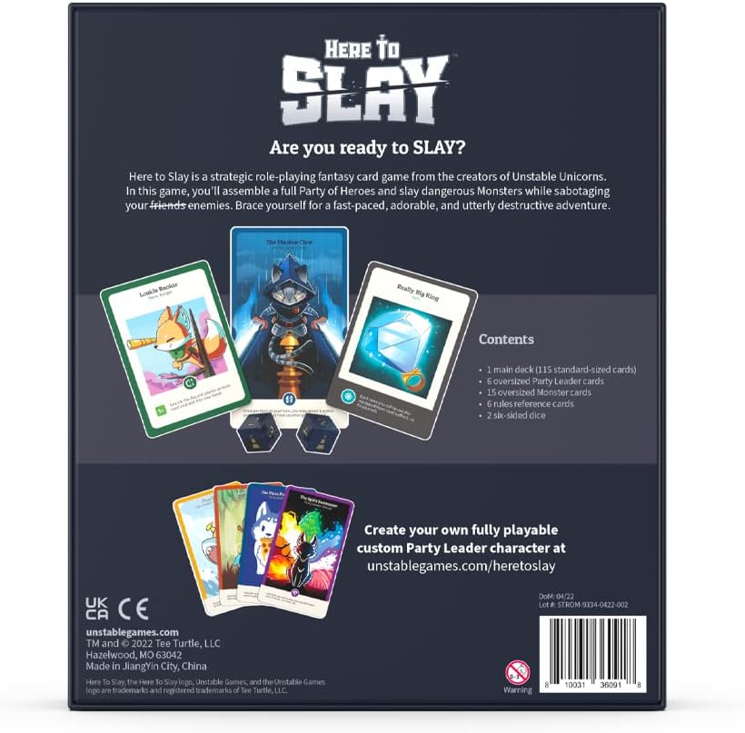 Unstable Games Juego de Cartas Here to Slay - Juego de Estrategia d...