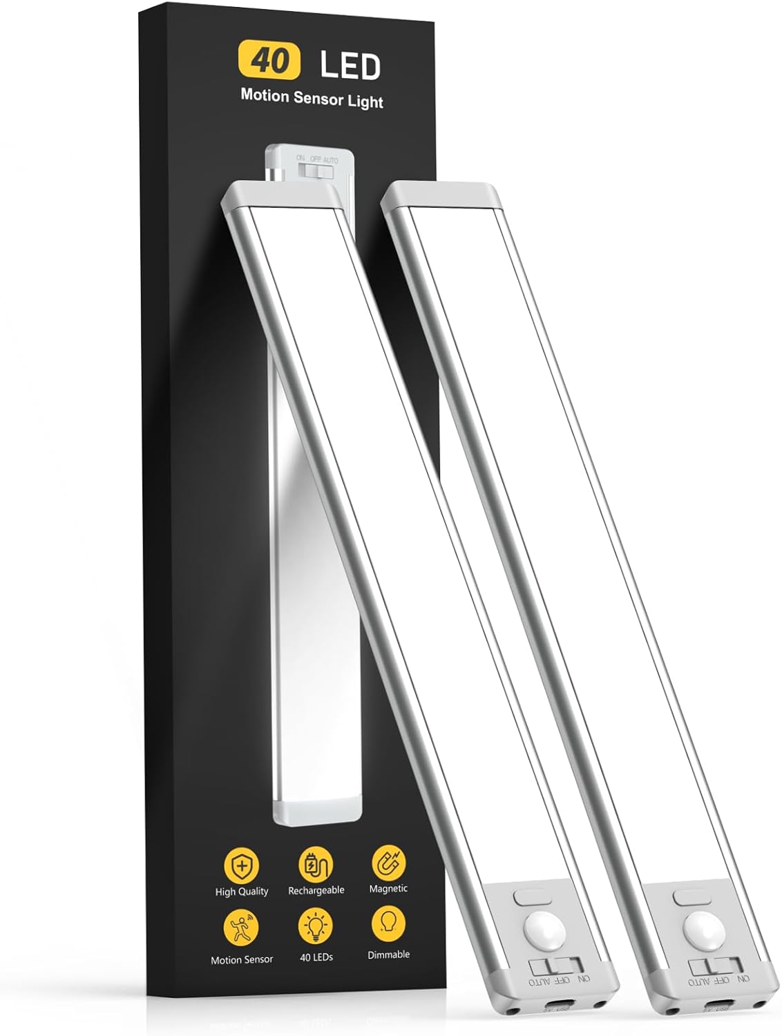 MCGOR Iluminación bajo gabinete de 10 pulgadas, paquete de 2 luces...