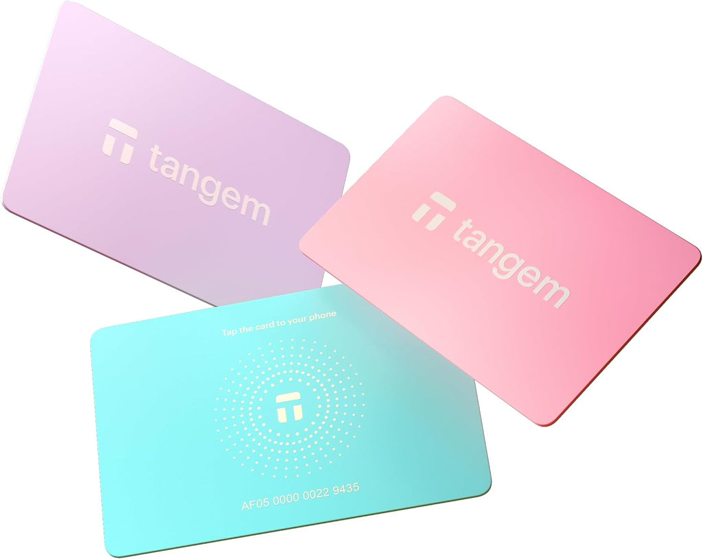 TANGEM Paquete de 3 carteras, billetera criptográfica segura, almac...