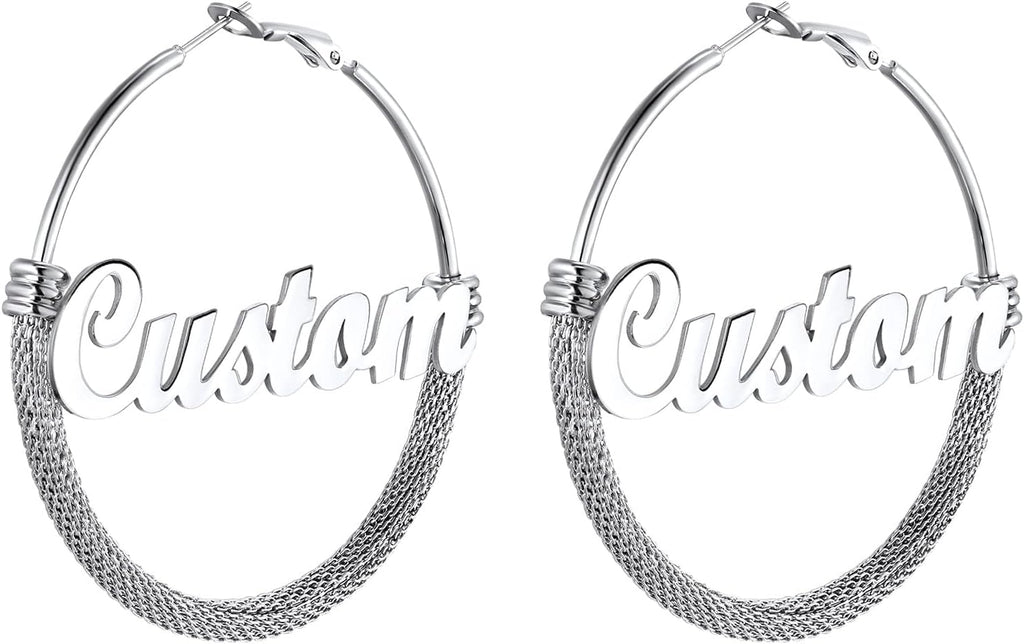 PROSTEEL 12\/16\/24\/32\/40 Pulgadas Aretes de Aro Gruesos para Muj...