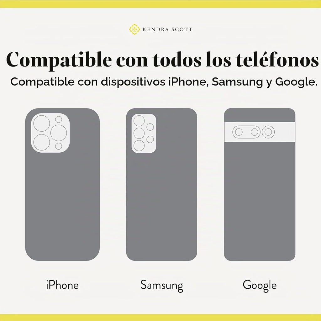 Kendra Scott - Abalorio para teléfono celular, marco Abbie, nácar |...