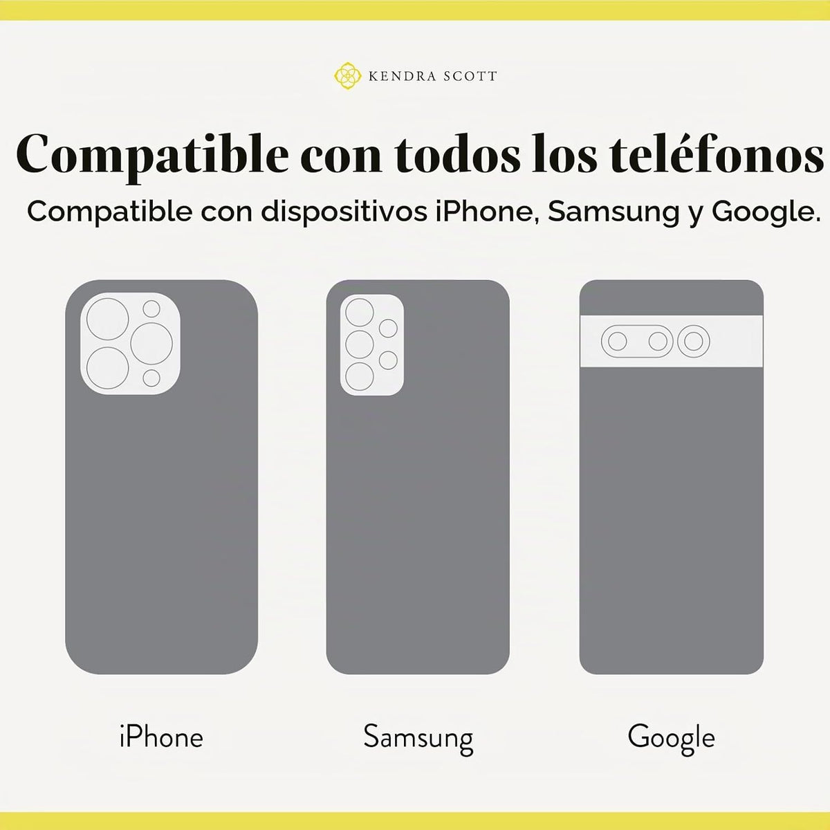 Kendra Scott - Abalorio para teléfono celular, marco Abbie, nácar |...