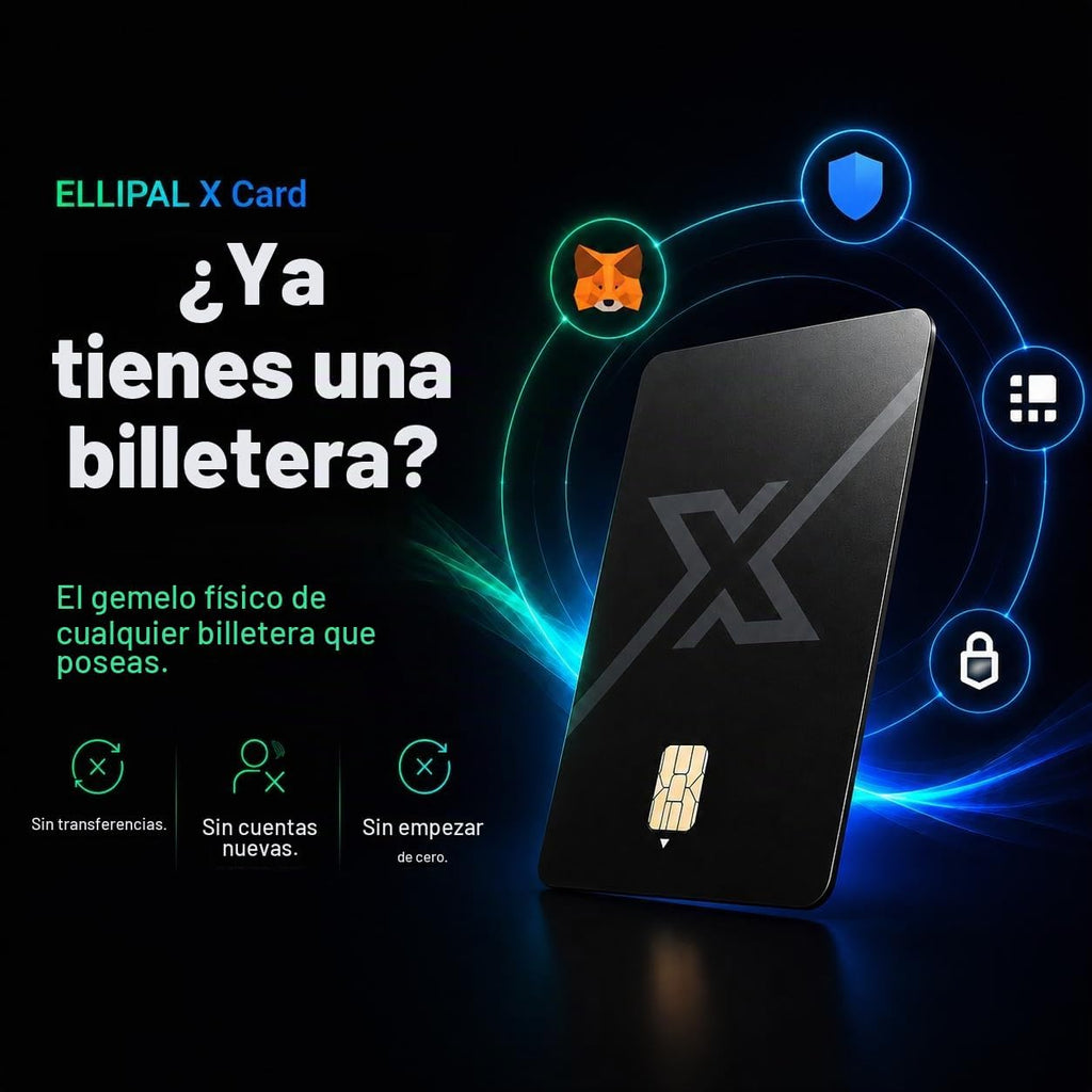 ELLIPAL X Card Crypto Wallet - Cartera fría para Bitcoin, Ethereum,...
