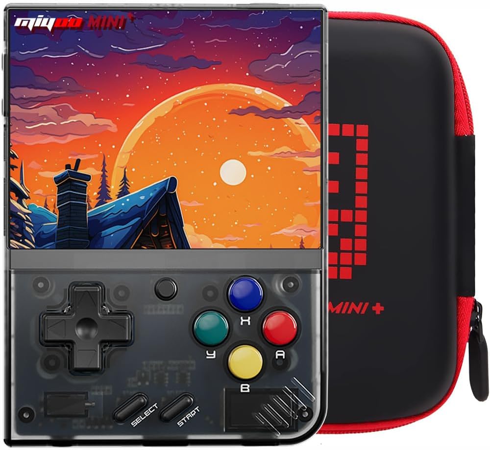 Miyoo Mini Plus con estuche portátil, consola de juegos de mano ret...