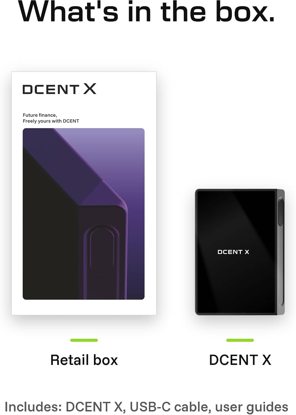 Cartera DCENT X Crypto Hardware | Almacenamiento en frío biométrico...