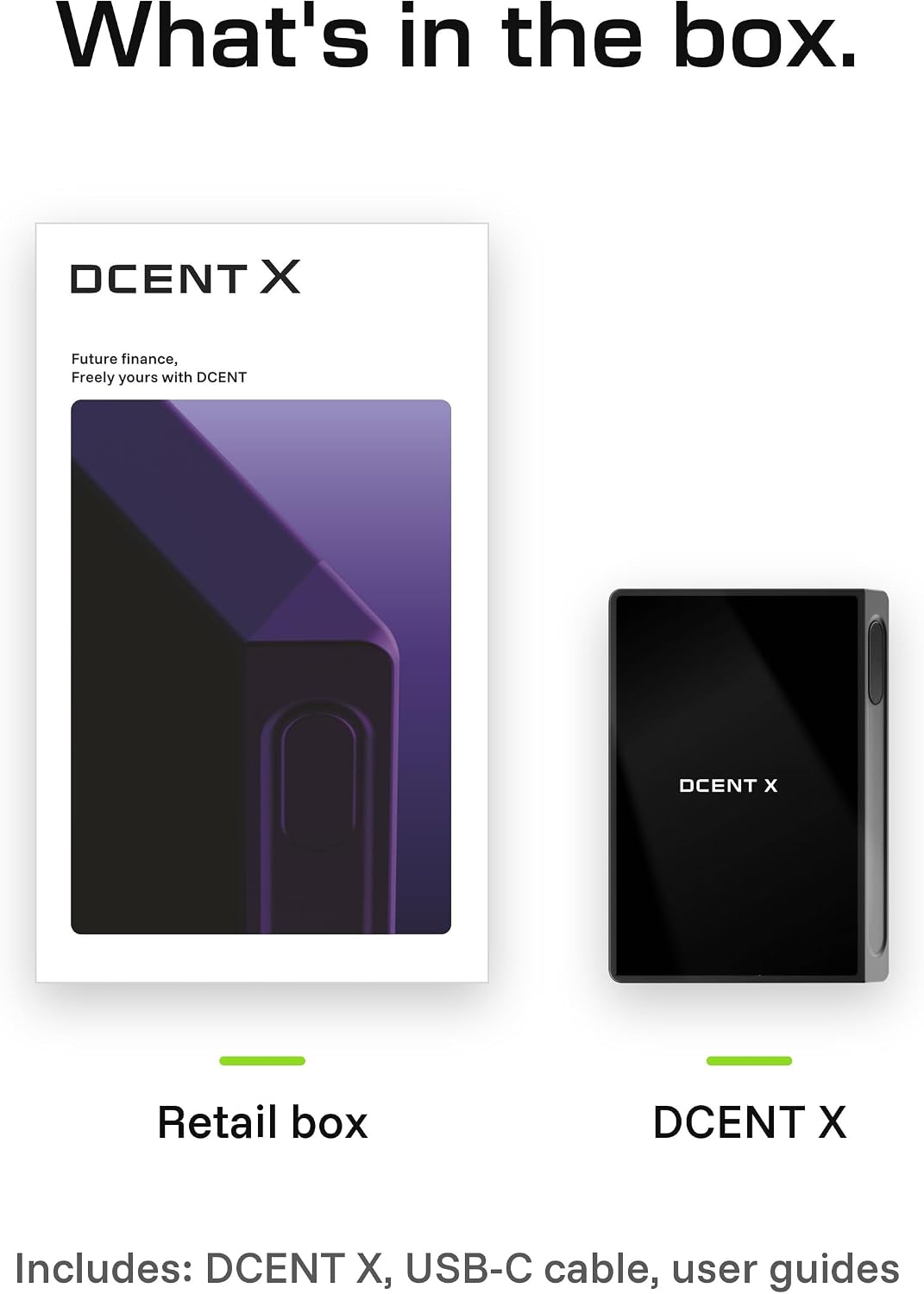 Cartera DCENT X Crypto Hardware | Almacenamiento en frío biométrico...