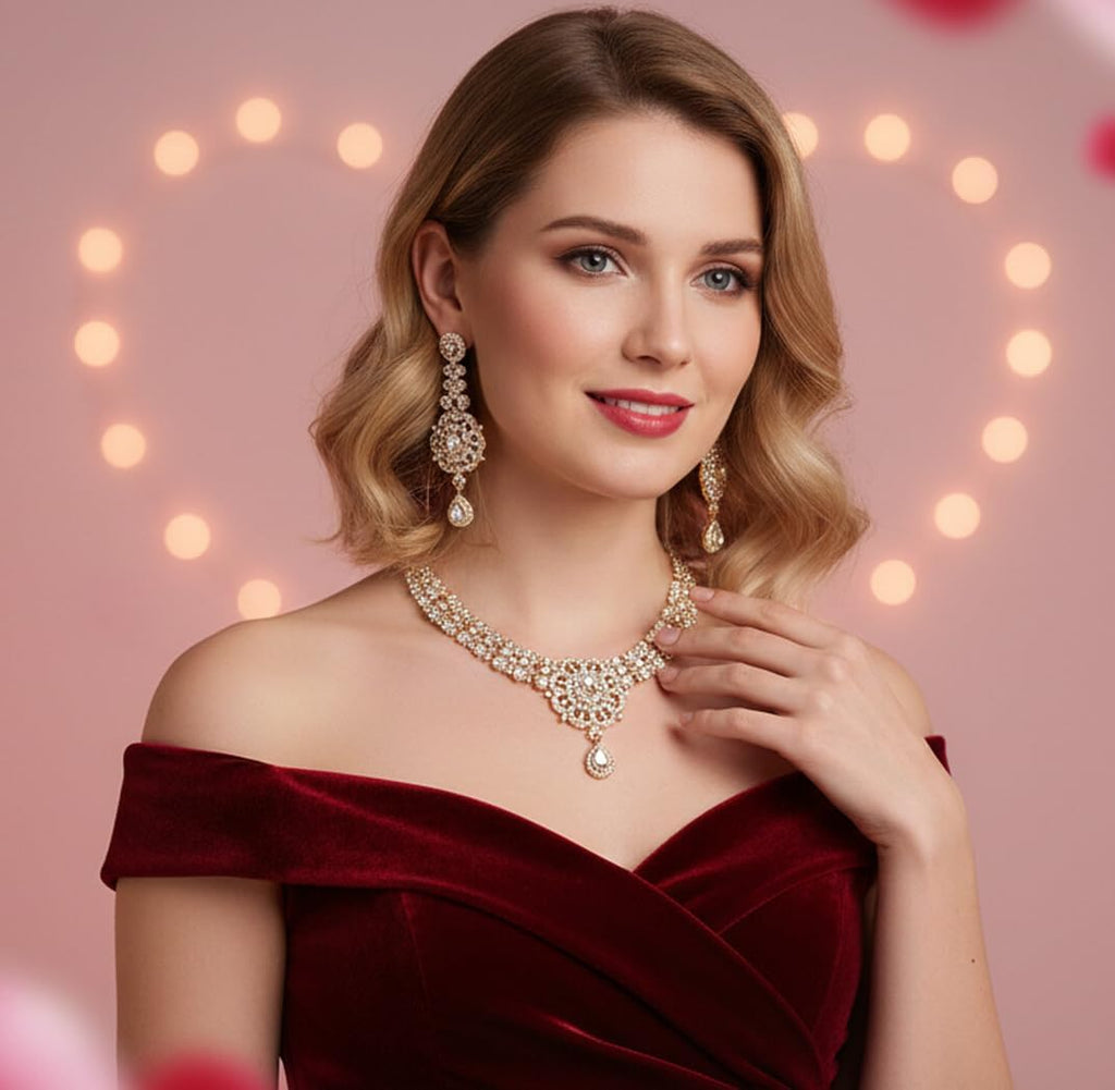 Conjuntos de joyas Touchstone para mujer, joyería india para boda,...