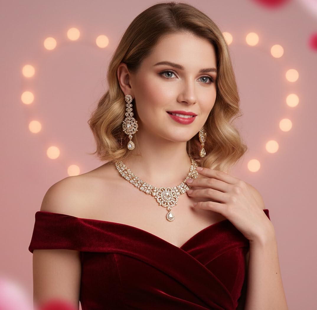 Conjuntos de joyas Touchstone para mujer, joyería india para boda,...