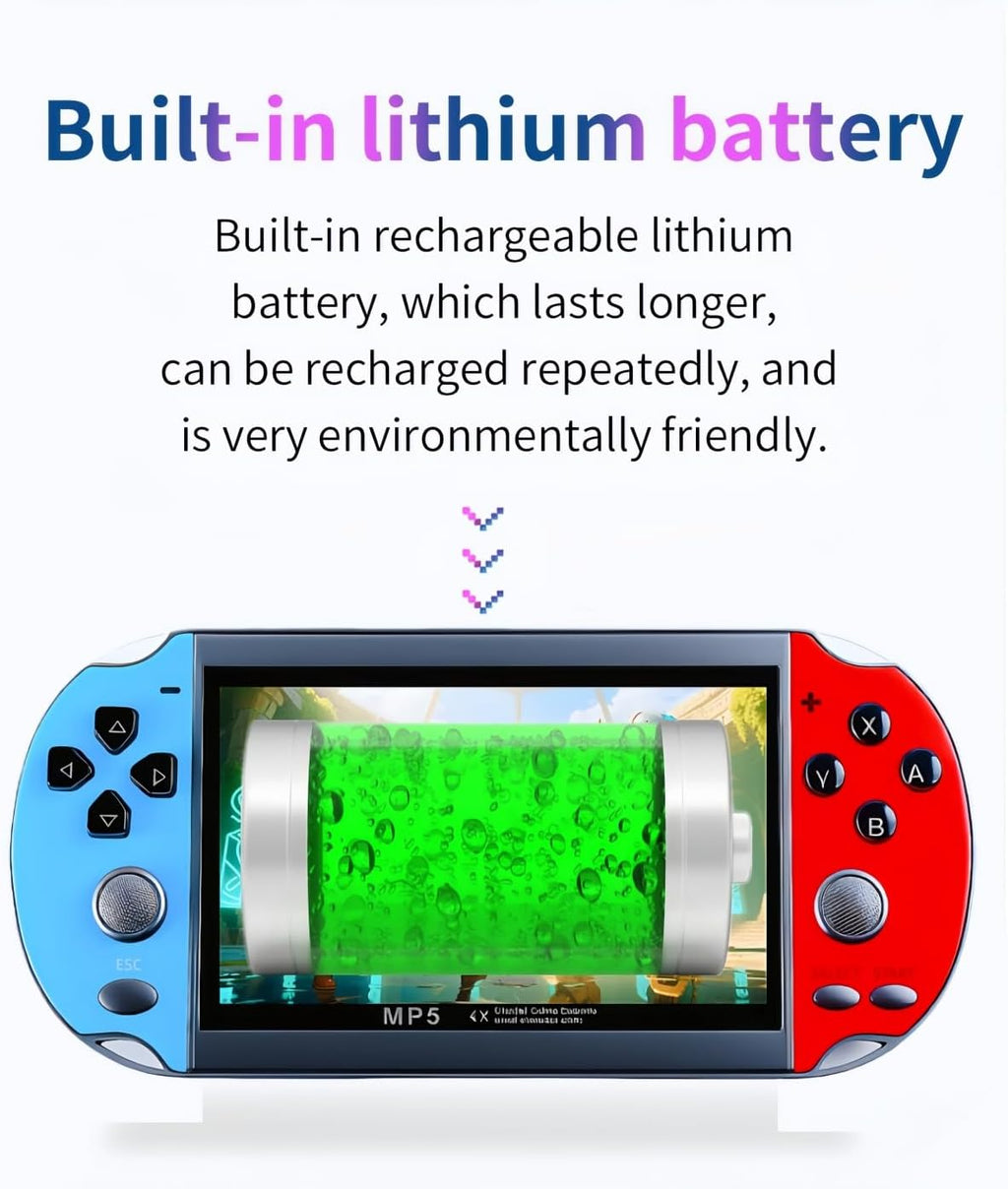 JXD Consola de videojuegos retro colorida 4.3 pulgadas Sreen 8GB 40...