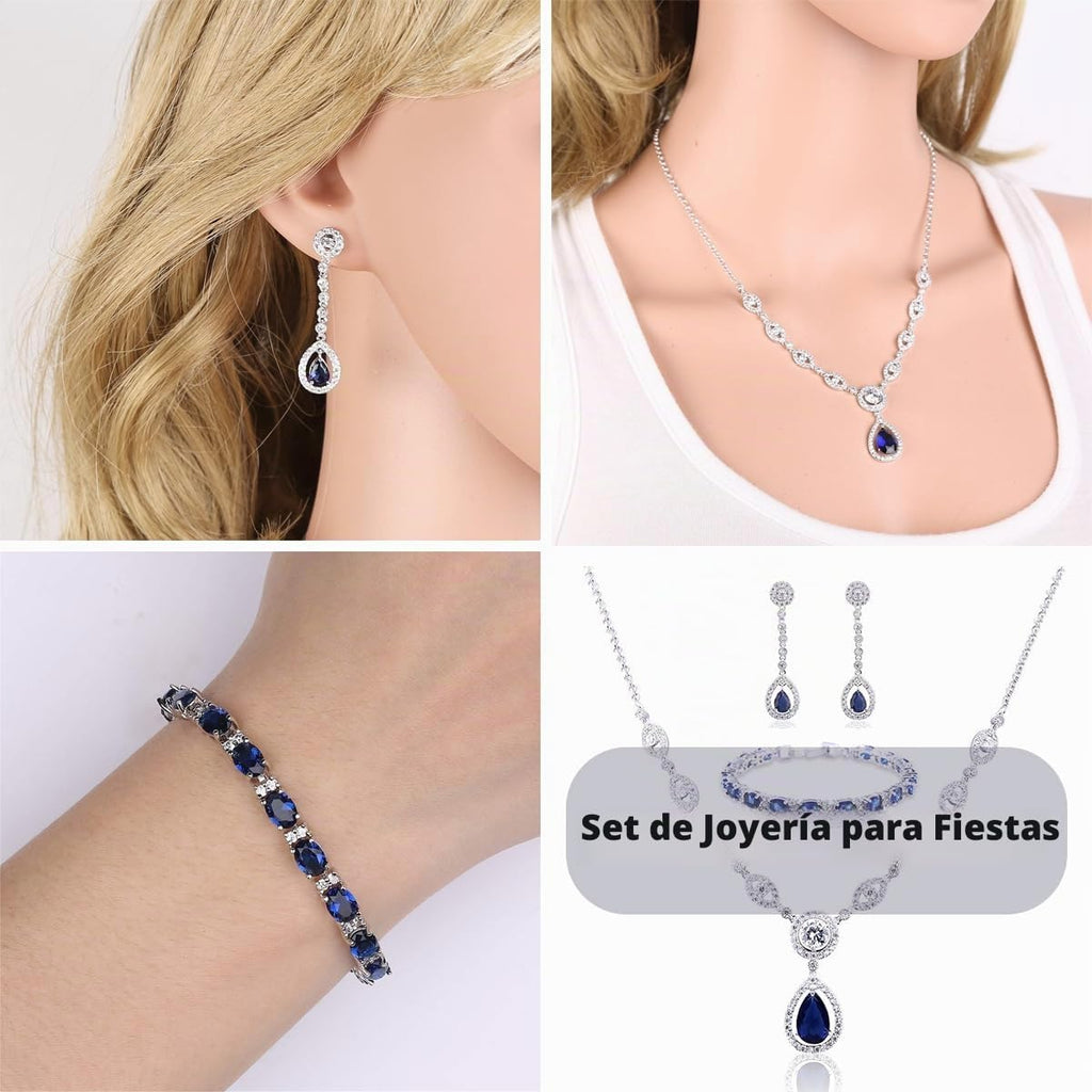 GULICX AAA - Juego de joyería para fiestas de mujer con collar, pen...